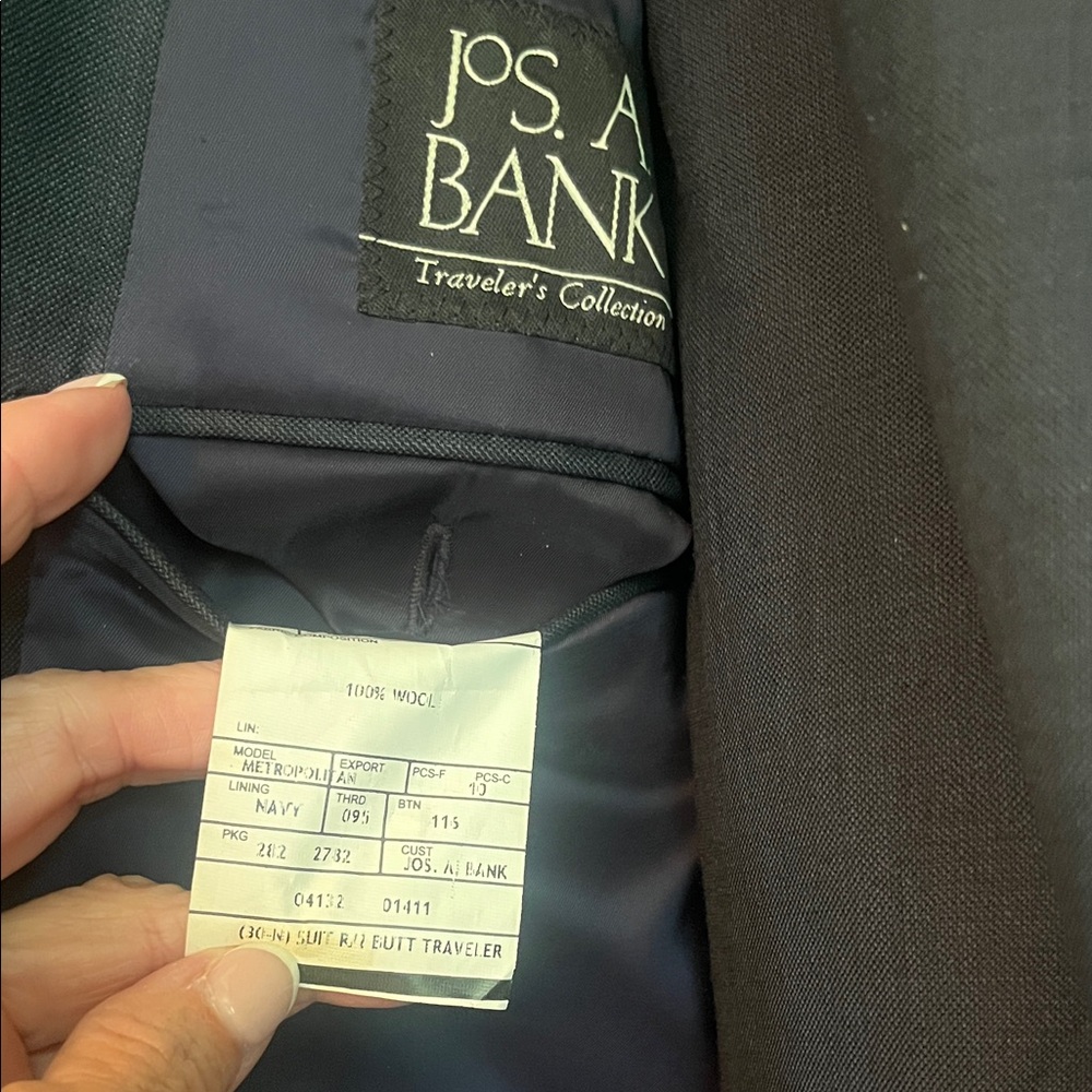 Jos. A. Bank Traveler's Collection Dark Jacket and pant suit
